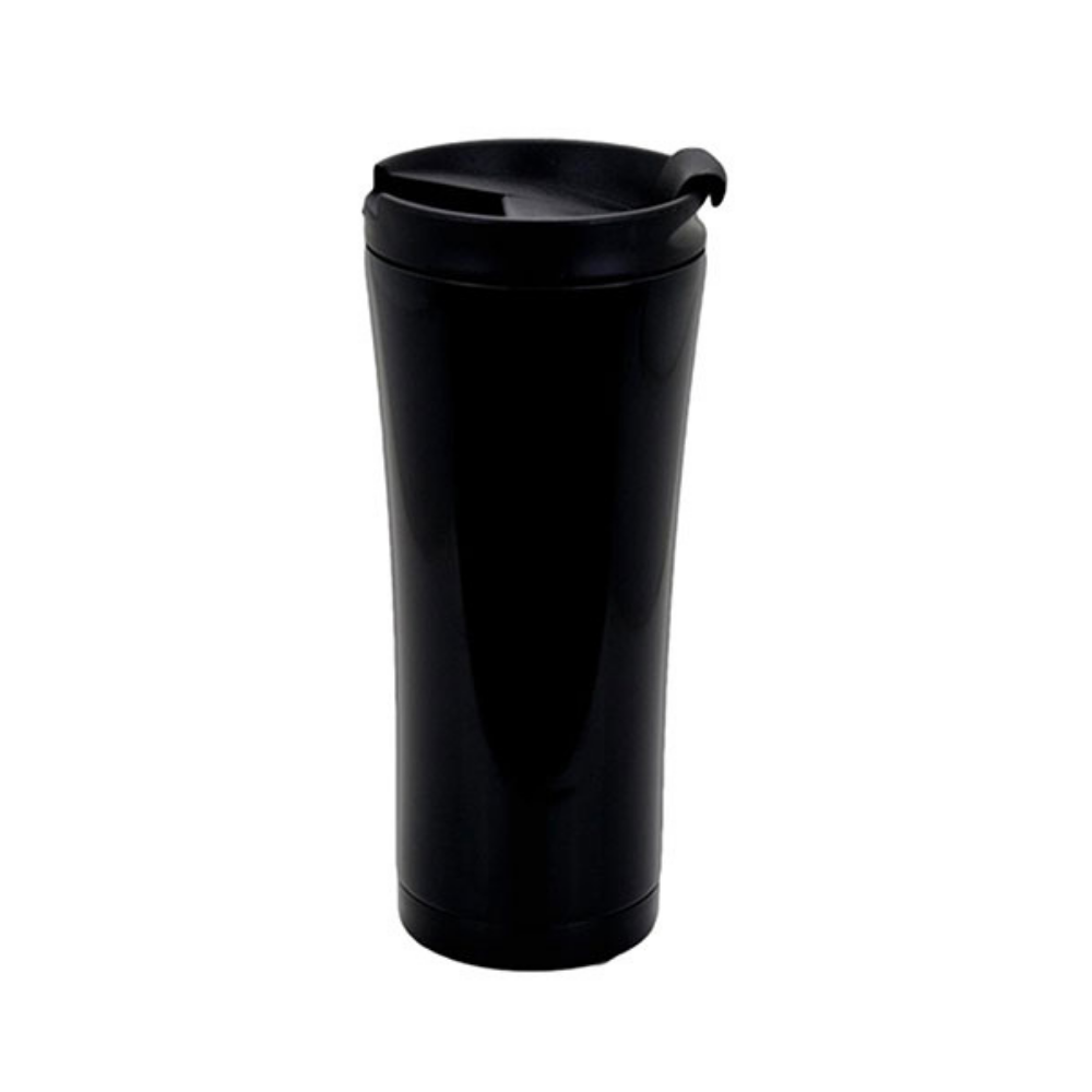 Kavisli Gövdeli ve Sızdırmaz Çıtçıt Kapaklı Çelik Termos Mug (500 ml)