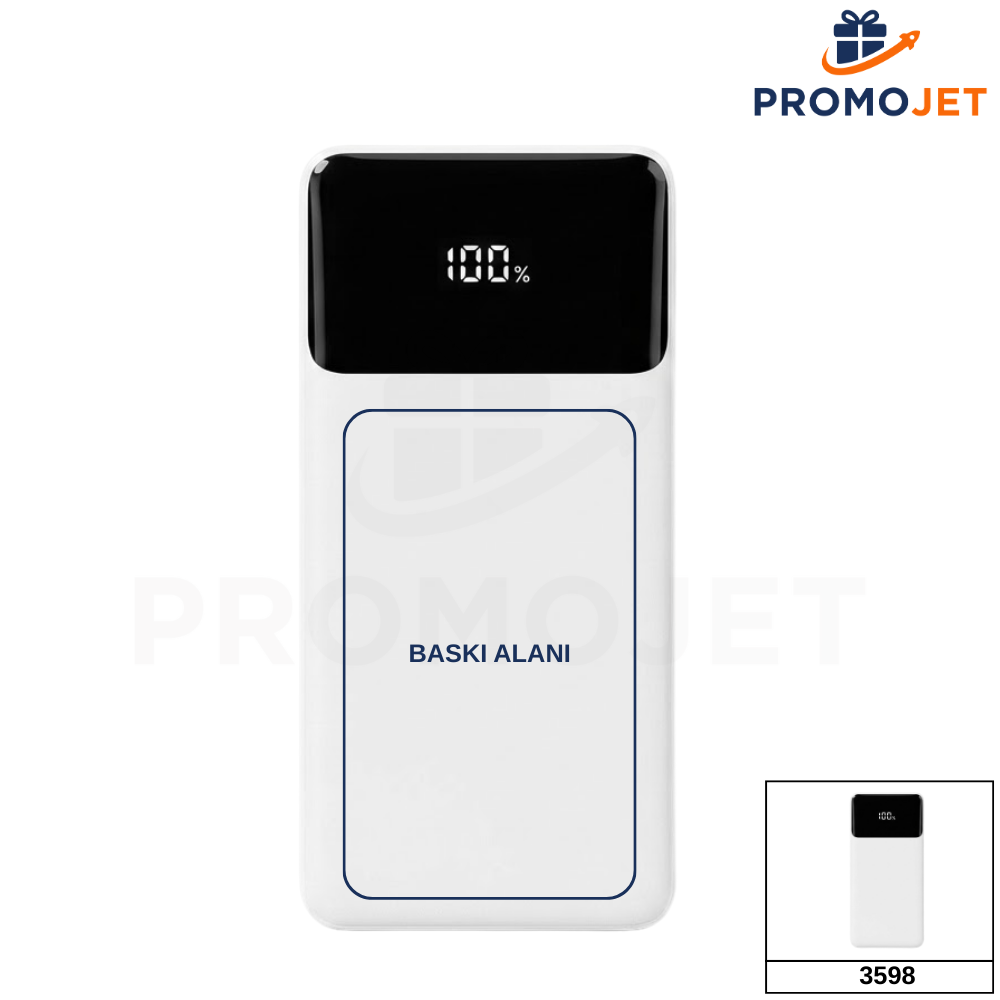 10.000 mAh Hızlı Şarj Destekli LCD Ekranlı Powerbank (9V 3A Çıkış)