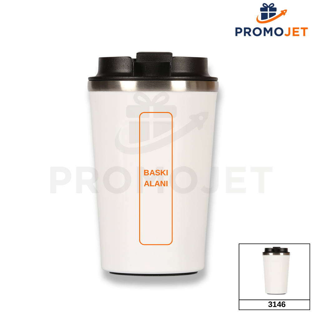 380 ml Çift Duvarlı Vakumlu Paslanmaz Çelik Termos Bardak (304 Kalite)