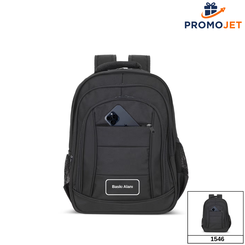 15.6 İnç Laptop Bölmeli Çok Cepli Su Geçirmez Promosyon Sırt Çantası – Ergonomik Tasarım ve Yüksek Kapasite