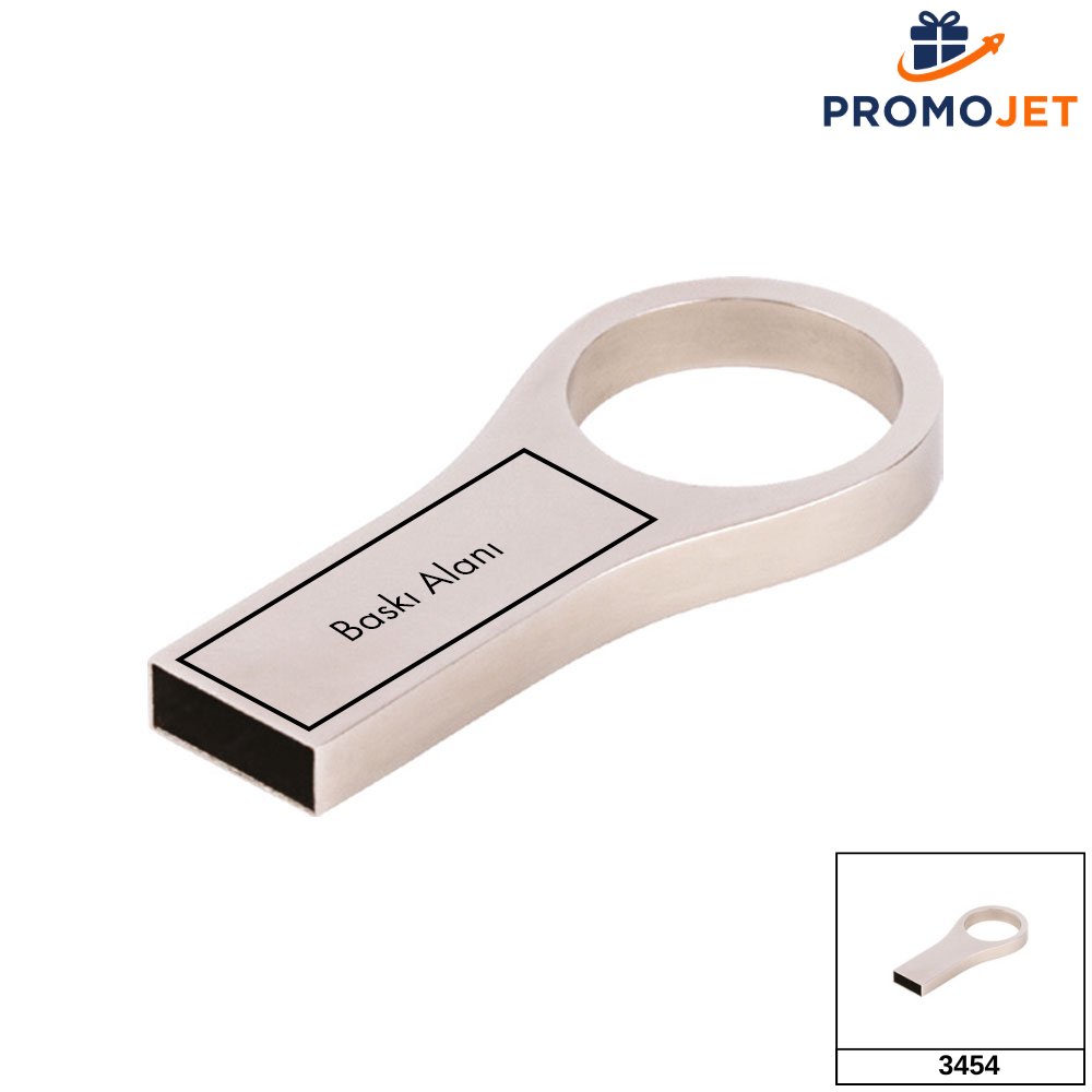 Monoblok Saten Gümüş Metal 16 GB USB Bellek