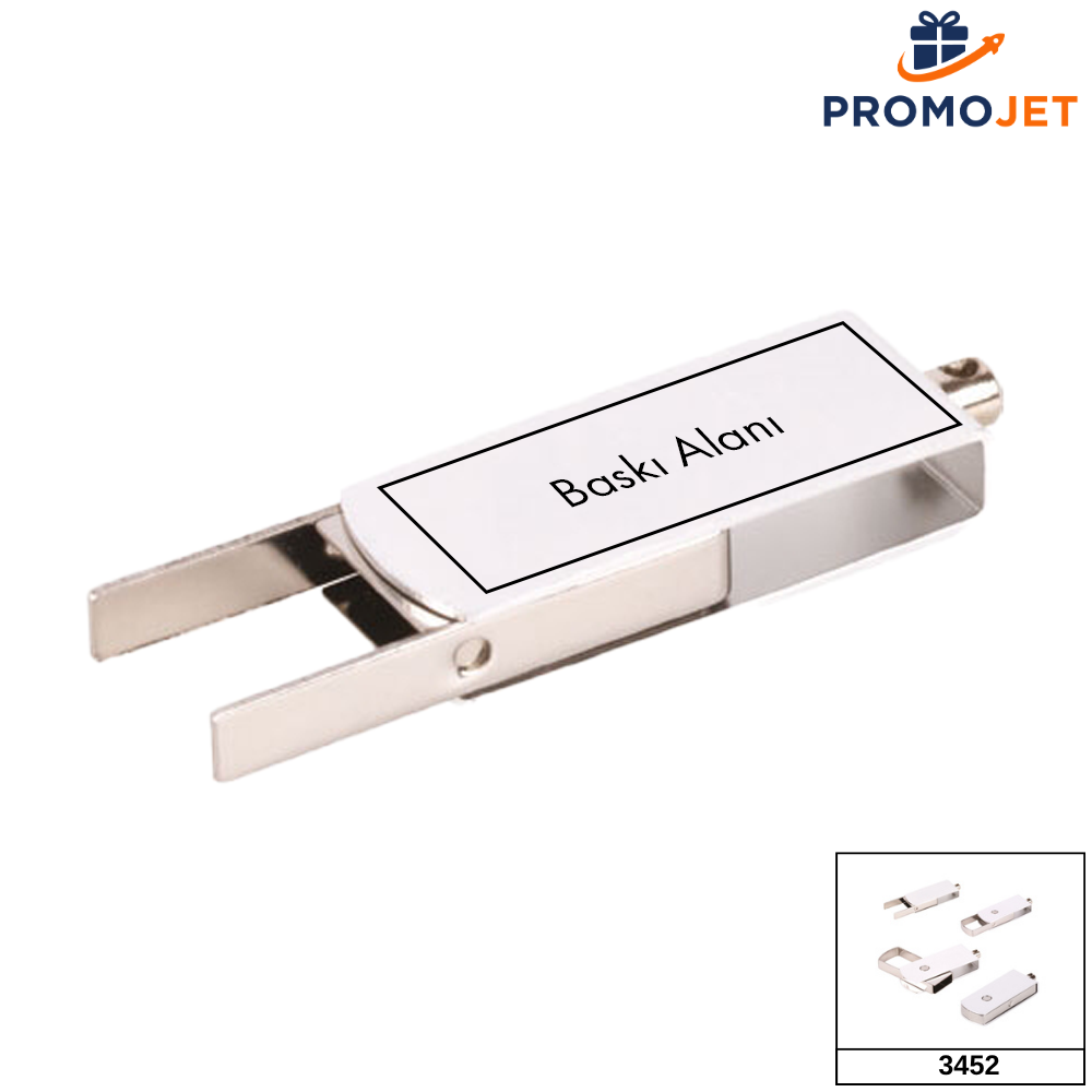 16 GB Döner Kapaklı Metal USB Bellek
