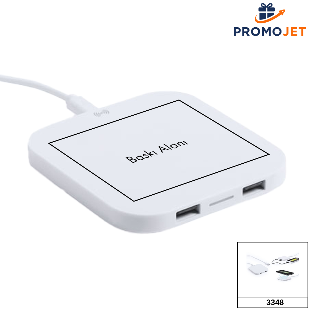 Çoklu USB Girişli Kablosuz (Wireless) Şarj Pedi