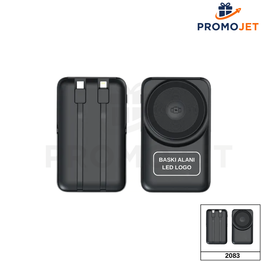 EccoTech 10.000 Mah Magsafe Stand Özellikli Led Logolu 15W Powerbank