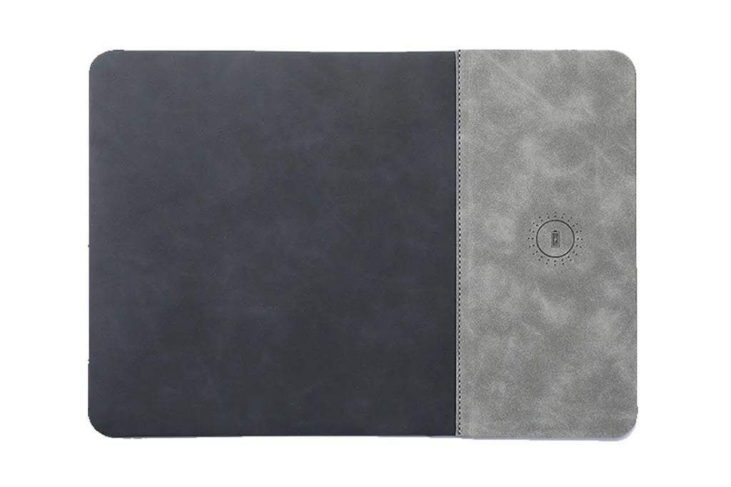 15W Kablosuz Hızlı Şarj Özellikli Deri Mouse Pad