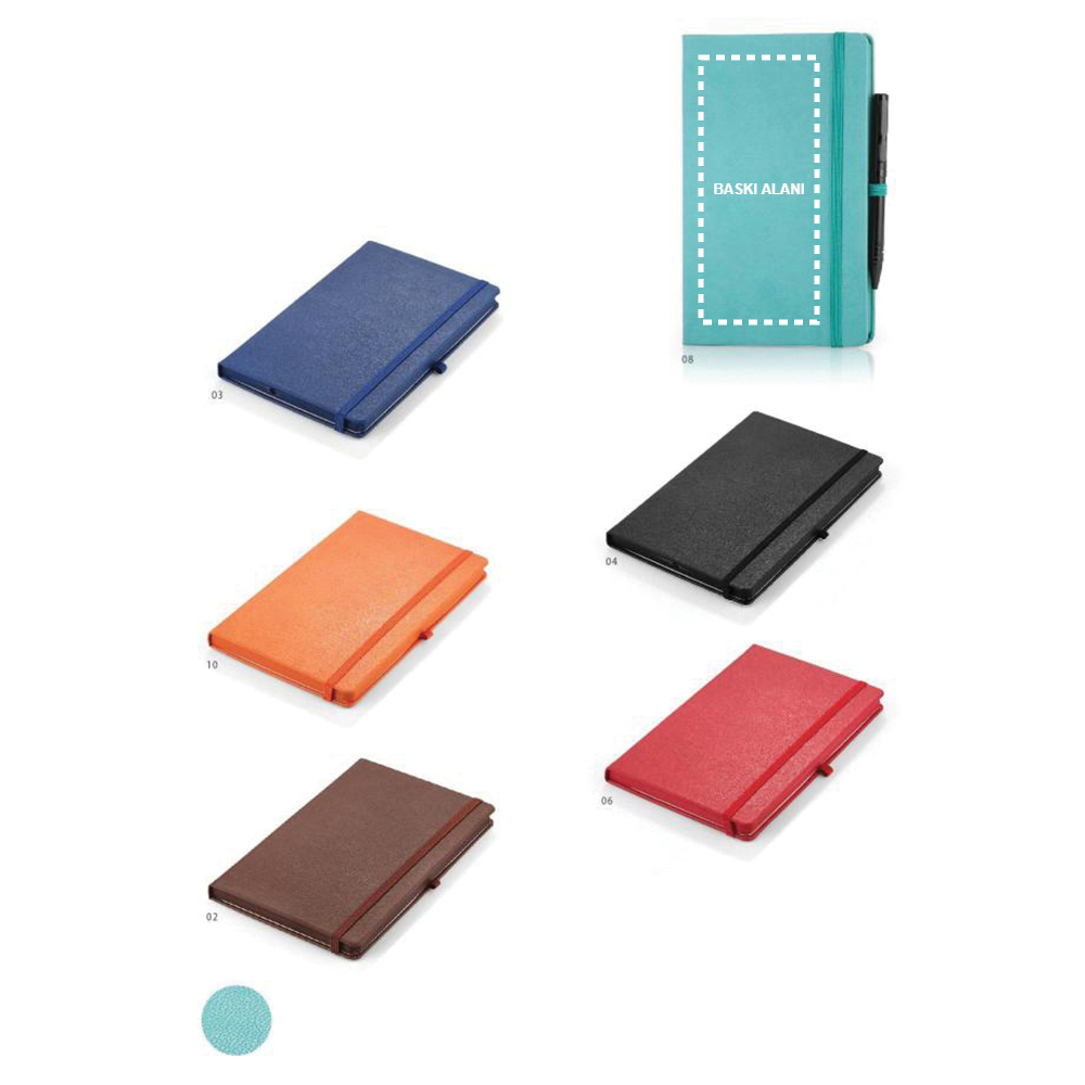 Termoderi Kapaklı 13x21 cm Tarihsiz Defter