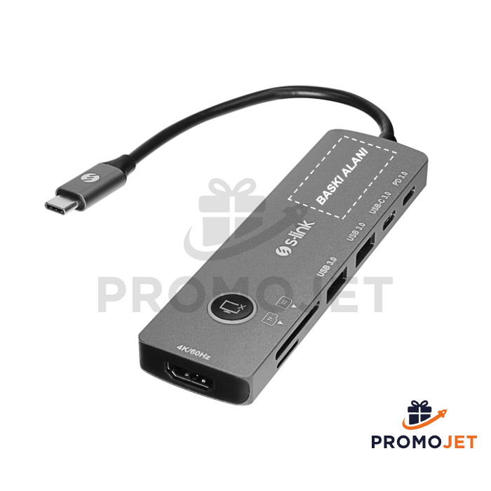 HDMI 7 in 1 Type-C Hub Adaptör