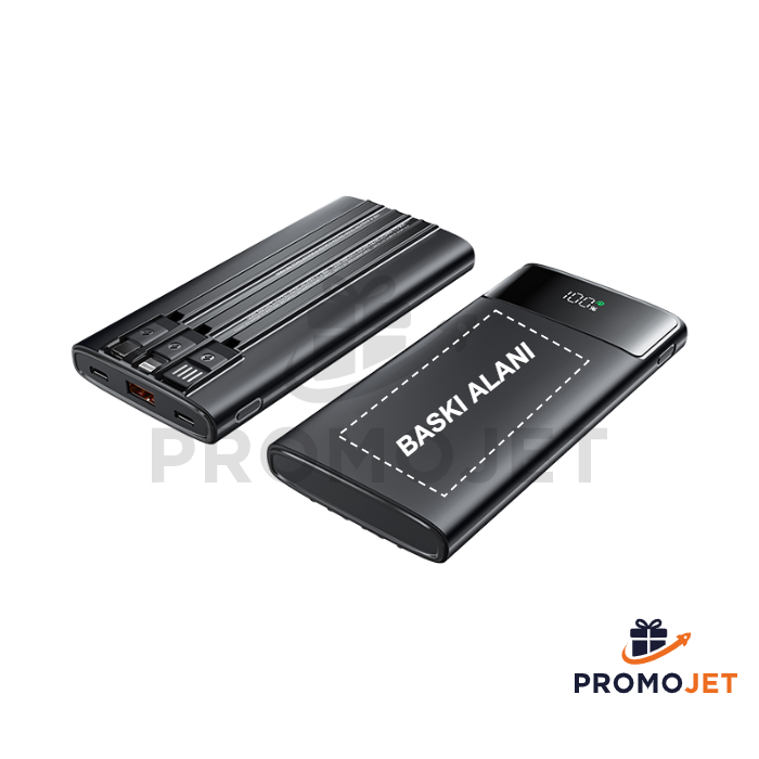 10.000 mAh Dijital Ekranlı Hızlı Şarj Powerbank