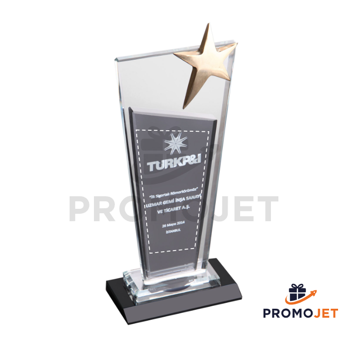 Kristal Plaket 12x23 cm