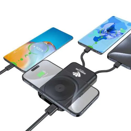 EccoTech 10.000 Mah Magsafe Stand Özellikli Led Logolu 15W Powerbank