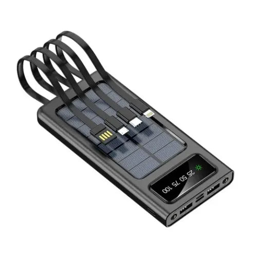 EccoTech 10.000 Mah Solar ( Güneş Enerjili) Dahili Kablolu Powerbank