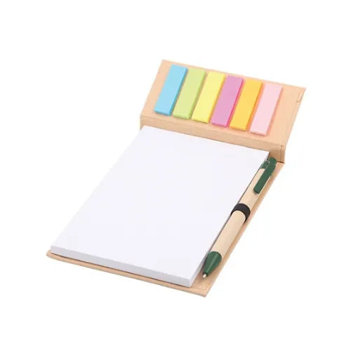 Geri Dönüşümlü Kalemli Not Defteri – Yapışkanlı Not Kağıdı Setli (16 x 12 cm)