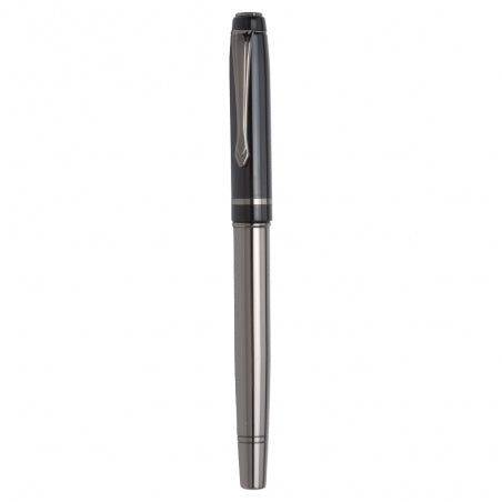 Kravat Klipsli ve Siyah Kapaklı Metal Roller Kalem