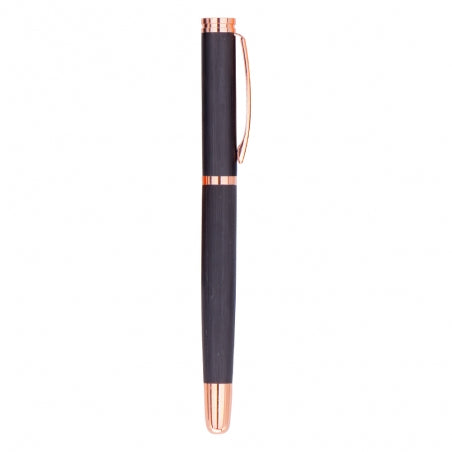 Rose Gold Detaylı Fırçalanmış Antrasit Metal Kalem