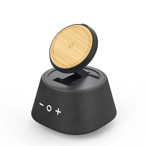 Eccotech Ekolojik Kablosuz Magsafe Sarj Cihazı+Bluetooth Hoparlör - Siyah