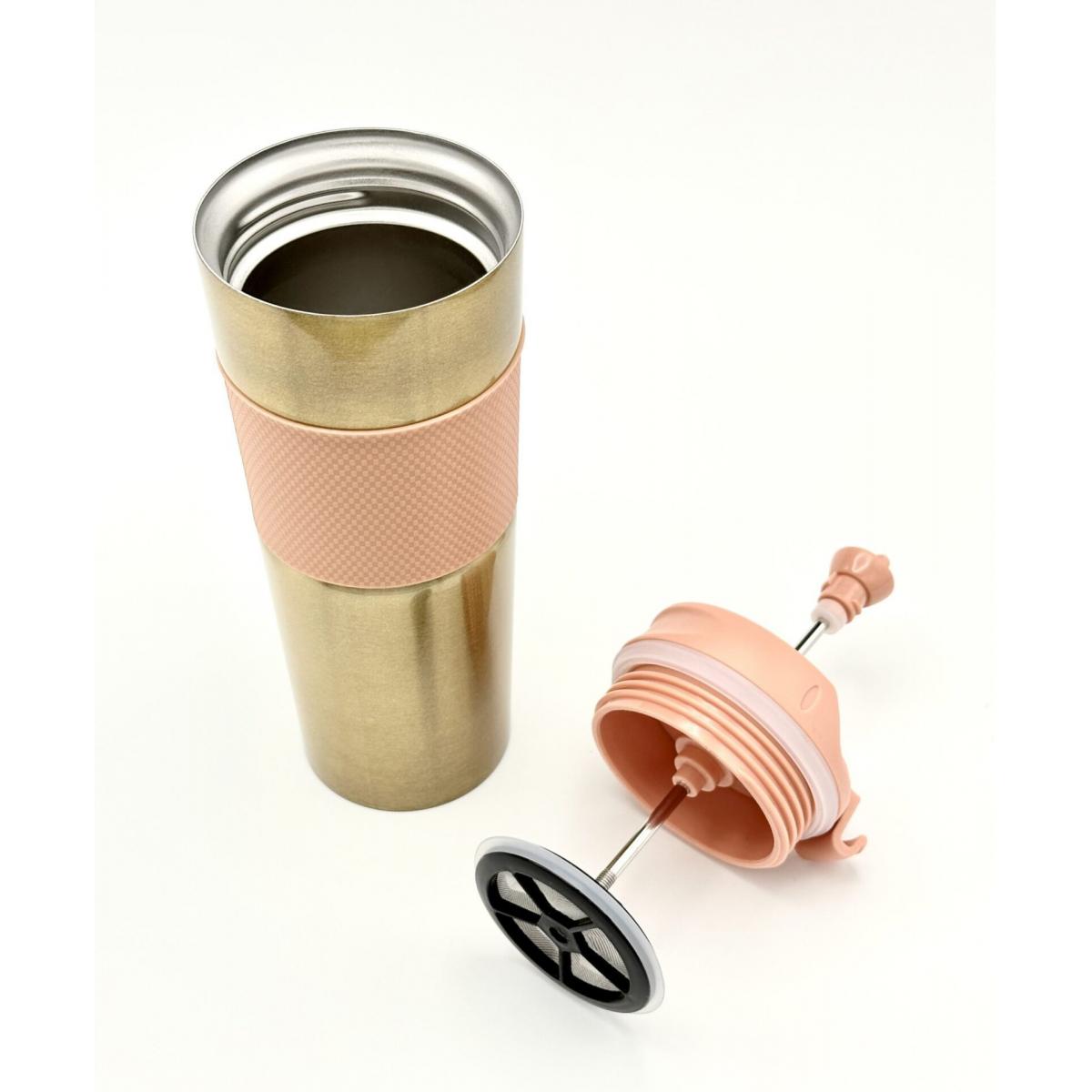 French Press Termos 500 ml – Kahve Demlemeli Çelik Termos