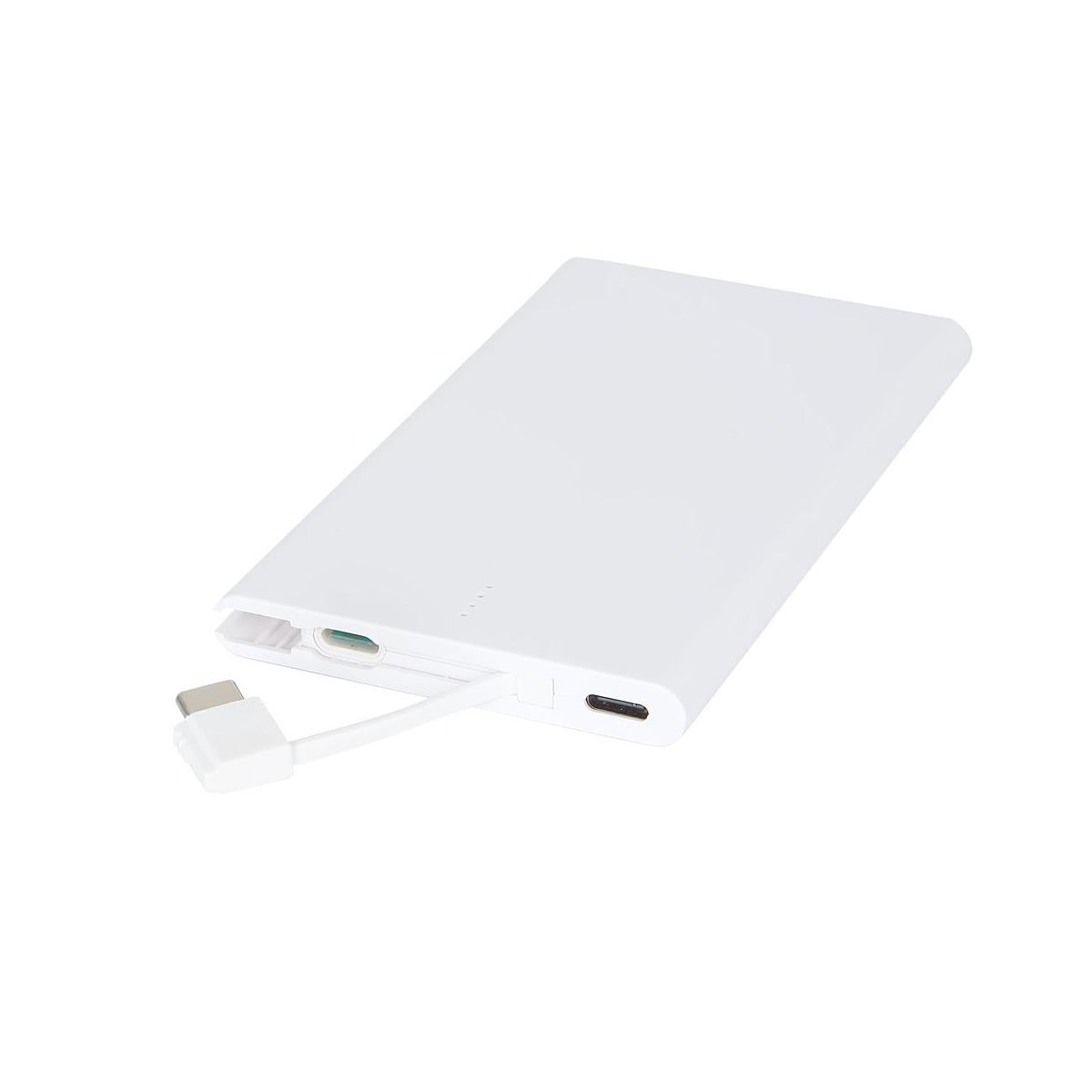 5.000 mAh Taşınabilir Powerbank – Premium Deri Desenli ve Dahili Çift Kablolu