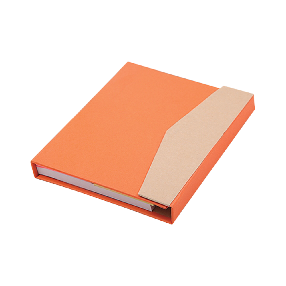 Geri Dönüşümlü Defter ve Notluk Seti – Kitap Tipi Sert Kapak ve Renkli Post-itli