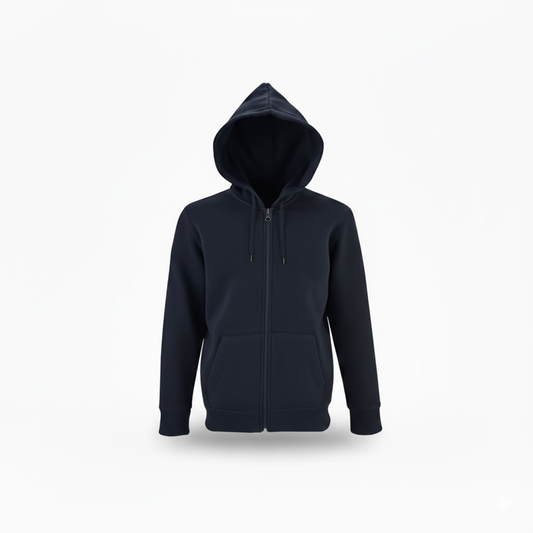 3 İplik Kaliteli Kapüşonlu Fermuarlı Sweatshirt