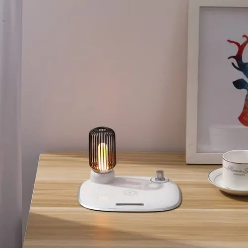 Masaüstü 2'si 1 Arada Kablosuz Şarj Cihazı (Lambalı)