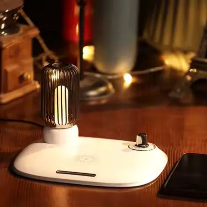 Masaüstü 2'si 1 Arada Kablosuz Şarj Cihazı (Lambalı)