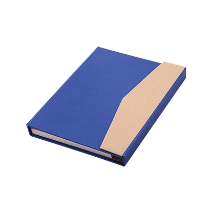 Geri Dönüşümlü Defter ve Notluk Seti – Kitap Tipi Sert Kapak ve Renkli Post-itli