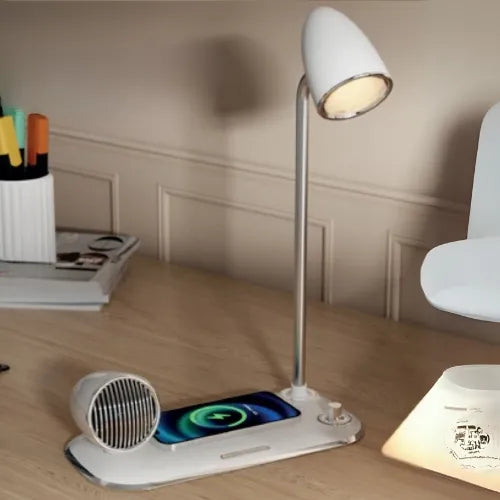 Masaüstü 3’ü 1 Arada Kablosuz Şarj Cihazı (Lambalı)