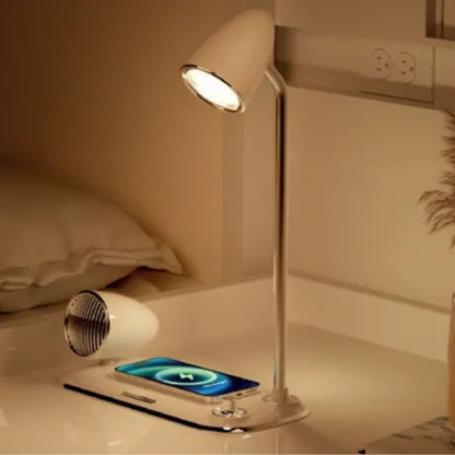 Masaüstü 3’ü 1 Arada Kablosuz Şarj Cihazı (Lambalı)