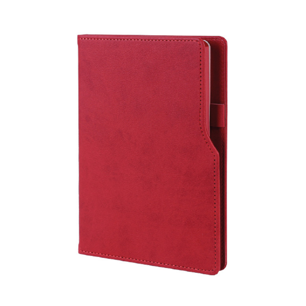 Asimetrik Kapaklı ve Gizli Kalem Bölmeli VIP Termo Deri Defter 14,5x21 cm