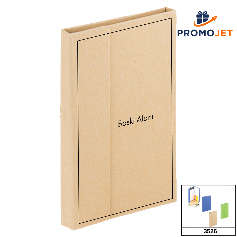 Geri Dönüşümlü Mıknatıs Kapağı Koruyuculu Premium Yapışkanlı Notluk ve Bloknot Seti