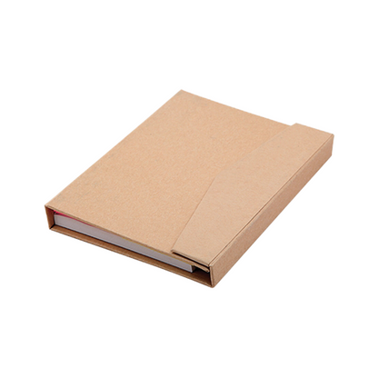 Geri Dönüşümlü Defter ve Notluk Seti – Kitap Tipi Sert Kapak ve Renkli Post-itli