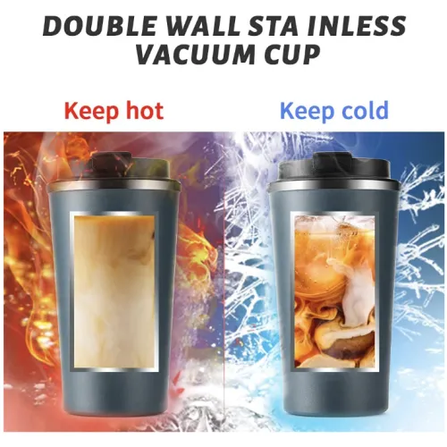 EccoTech 500 ML Çelik Antrasit / Lacivert Dereceli Termos