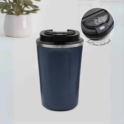 EccoTech 500 ML Çelik Antrasit / Lacivert Dereceli Termos