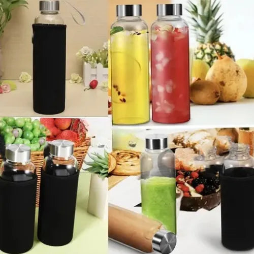 EccoTech 500 ML Neopren Kılıflı Cam Matara