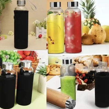 EccoTech 500 ML Neopren Kılıflı Cam Matara