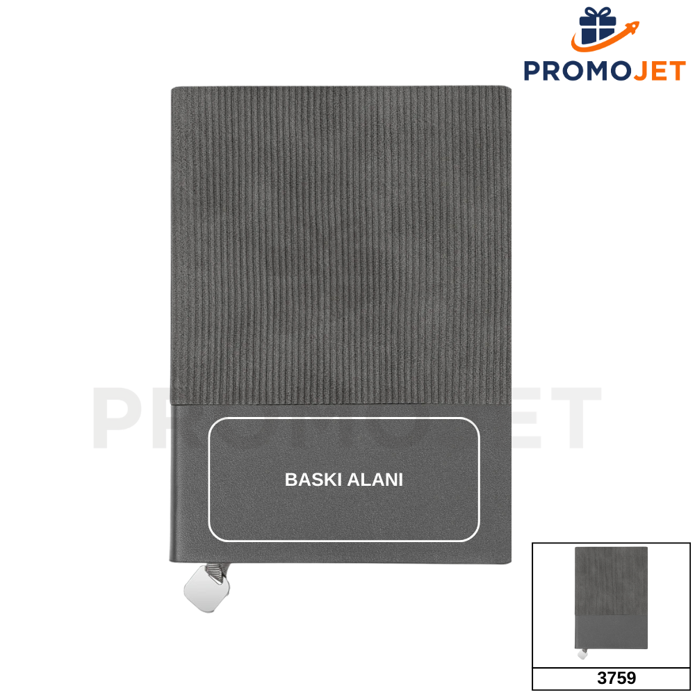 Tarihsiz Defter – Geniş Yumuşak Kapaklı ve Metal Tokalı (15,5 x 21,5 cm)