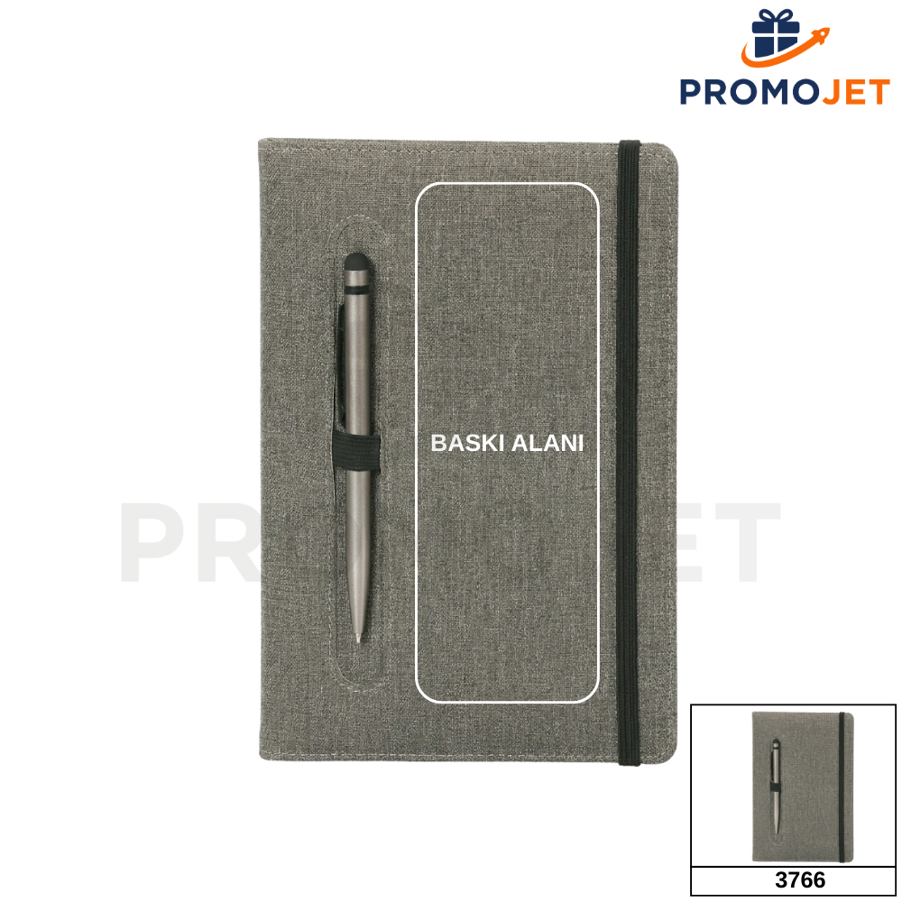 Tarihsiz Defter – Termo Deri, Kalem Tutuculu ve Lastikli (15 x 21 cm)