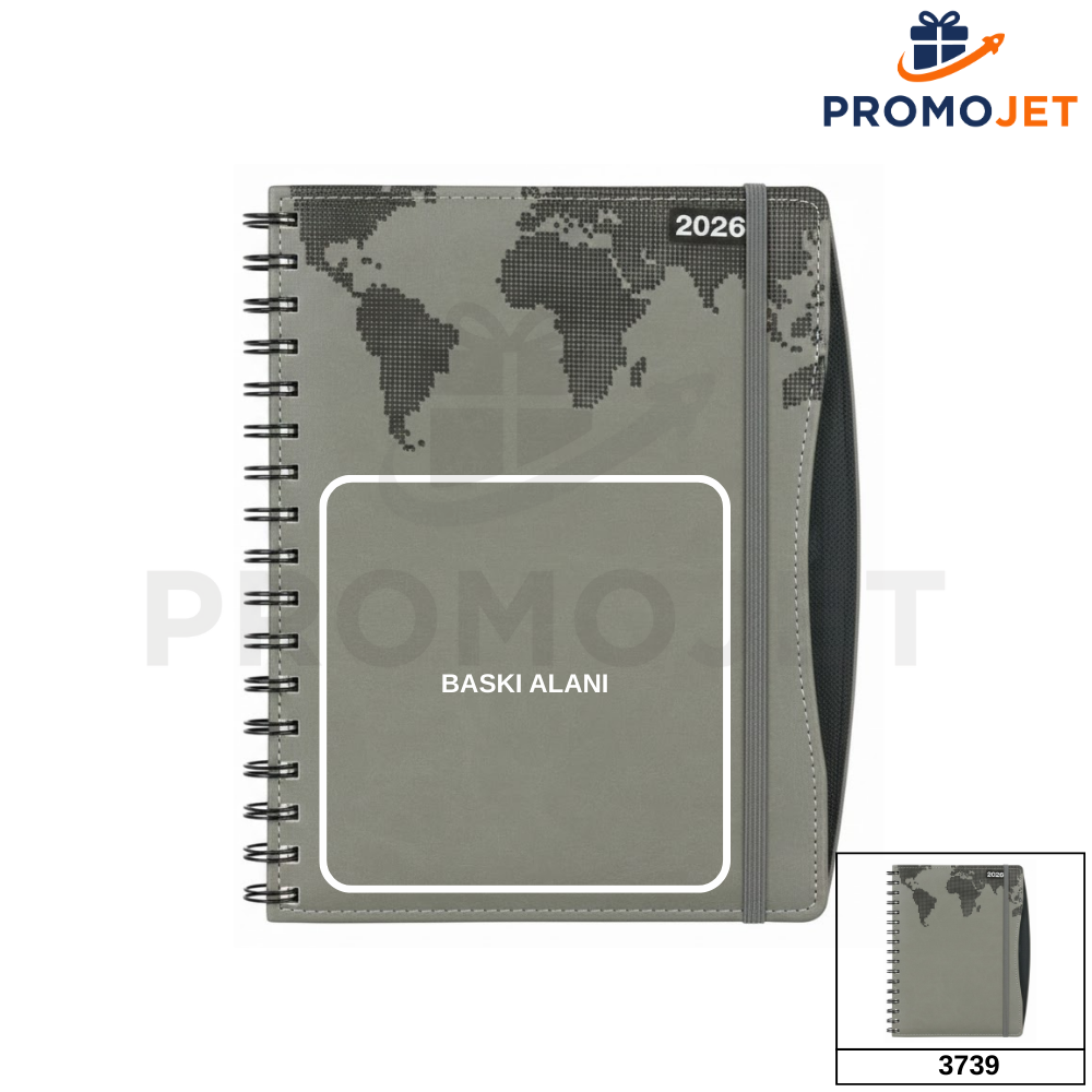 Tarihli Ajanda – Kalem Tutuculu ve Termo Deri (17 x 24 cm)