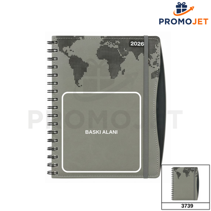 Tarihli Ajanda – Kalem Tutuculu ve Termo Deri (17 x 24 cm)