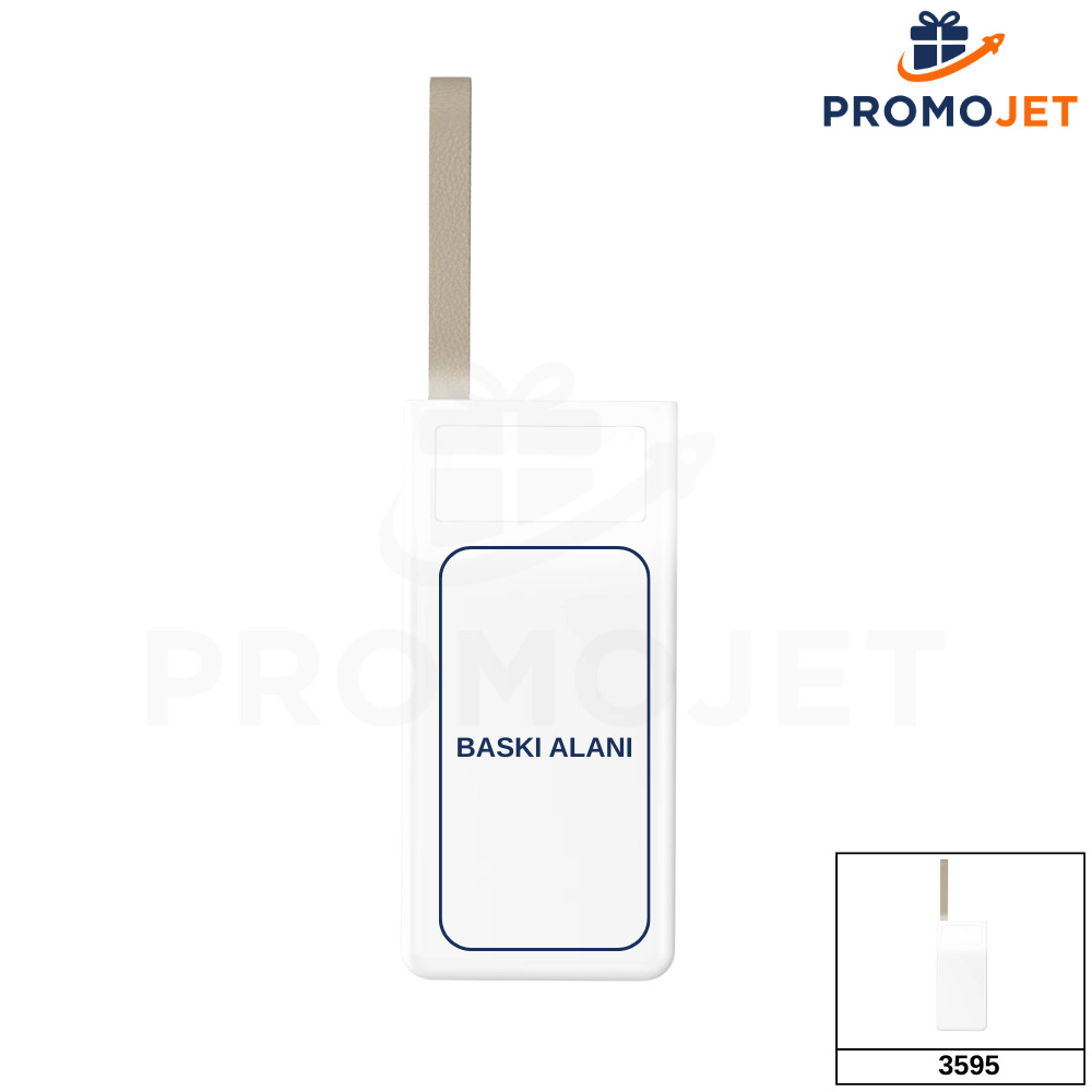 20.000 mAh LCD Göstergeli ve LED Fenerli Powerbank (Type-C Girişli)