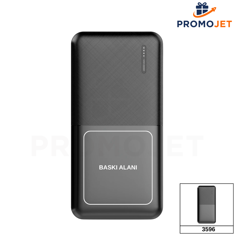 20.000 mAh Çift Girişli Powerbank (4 Kademeli LED Göstergeli)