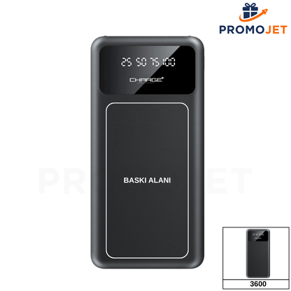 Çift El Fenerli 10.000 mAh Powerbank (Type-C ve Micro Girişli)