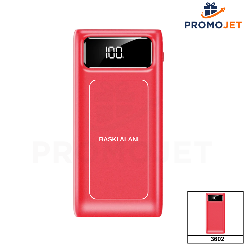 Süper Hızlı Şarjlı 10.000 mAh LCD Ekranlı ve Fenerli Powerbank