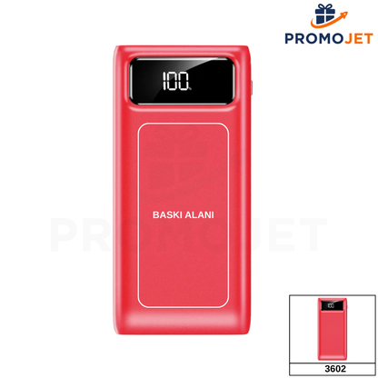 Süper Hızlı Şarjlı 10.000 mAh LCD Ekranlı ve Fenerli Powerbank