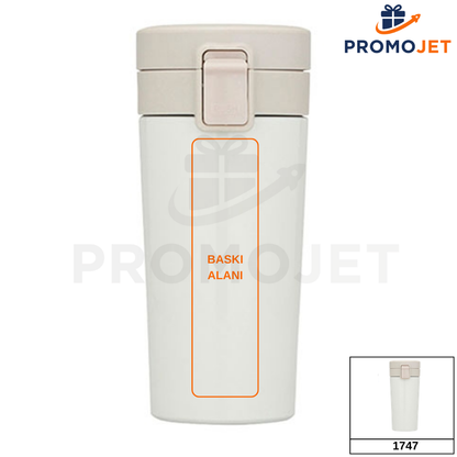 350 ml Süzgeçli ve Kilitli Kapaklı Paslanmaz Çelik Termos