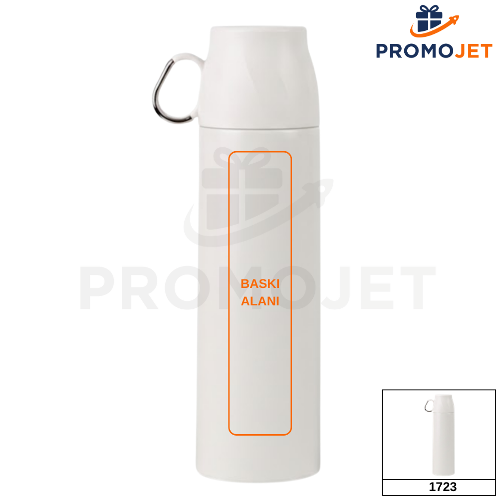 500 ml Bardaklı Paslanmaz Çelik Termos (Özel Tasarım Kapaklı)