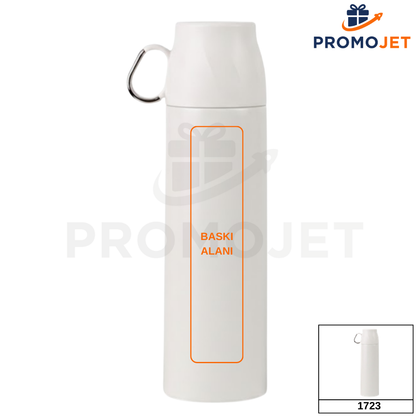 500 ml Bardaklı Paslanmaz Çelik Termos (Özel Tasarım Kapaklı)
