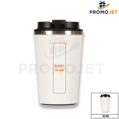 380 ml Çift Duvarlı Vakumlu Paslanmaz Çelik Termos Bardak (304 Kalite)