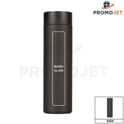 450 ml Akıllı Isı Göstergeli ve Süzgeçli Paslanmaz Çelik Termos