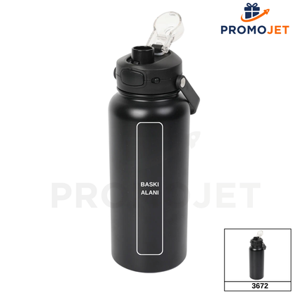 1000 ml (1 Litre) Kilitli Kapaklı Sızdırmaz Çelik Termos